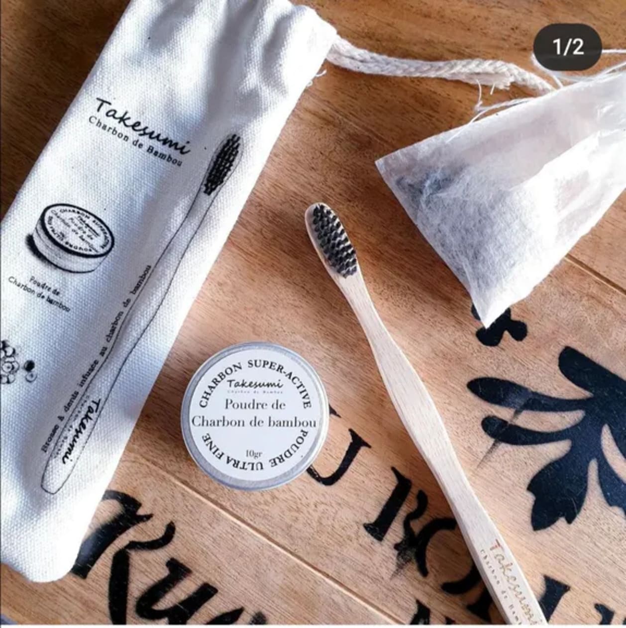 Trio hygiène bucco-dentaire au charbon de bambou