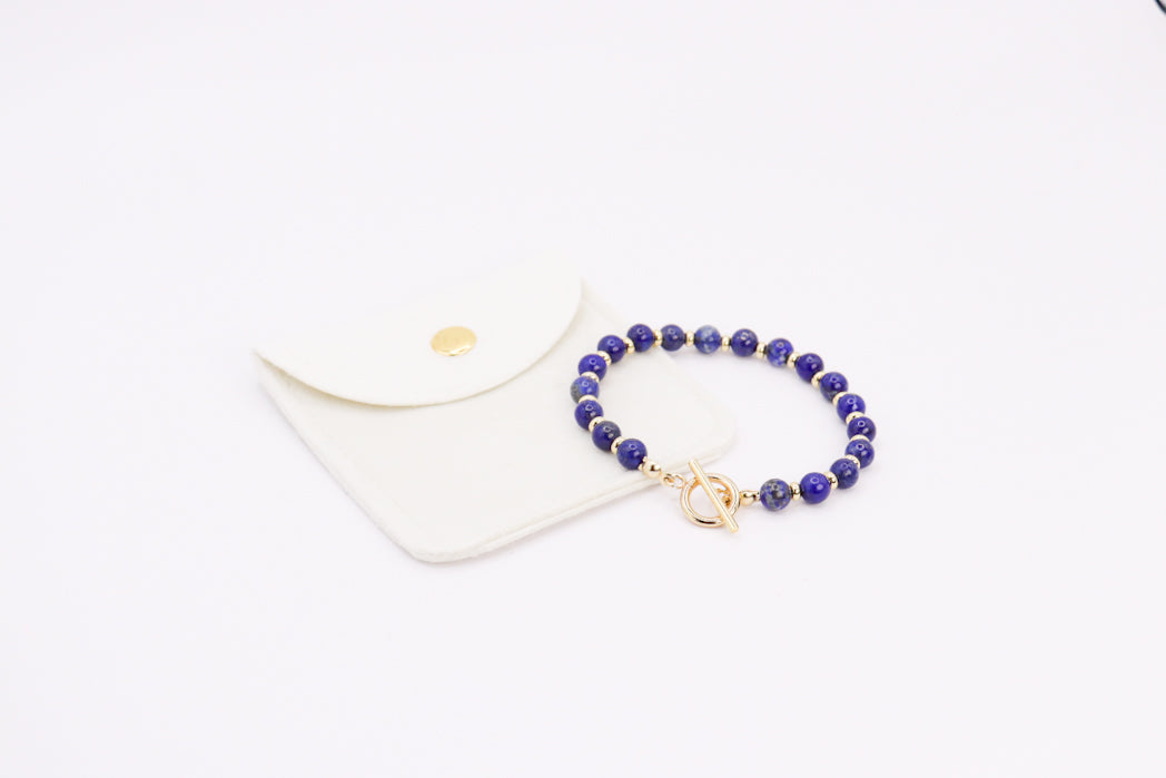 CIRCE | Bracelet in Amethyst and 18-carat gold-plated stainless steel