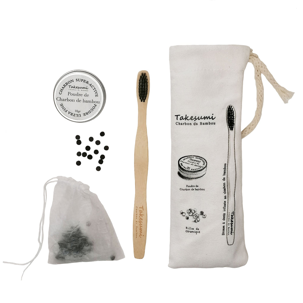 Trio hygiène bucco-dentaire au charbon de bambou