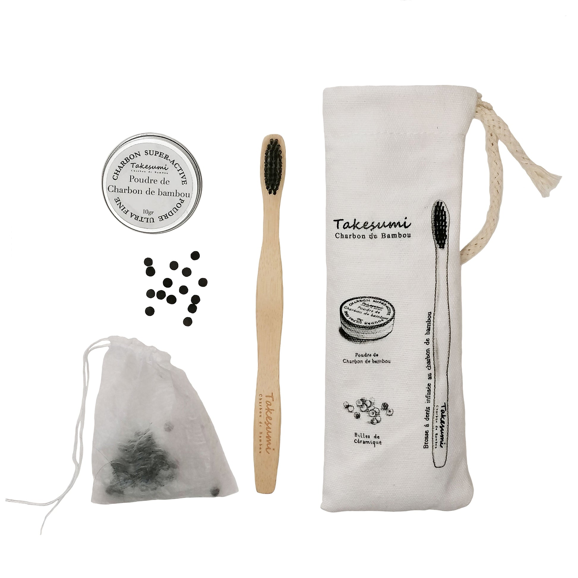 Trio hygiène bucco-dentaire au charbon de bambou