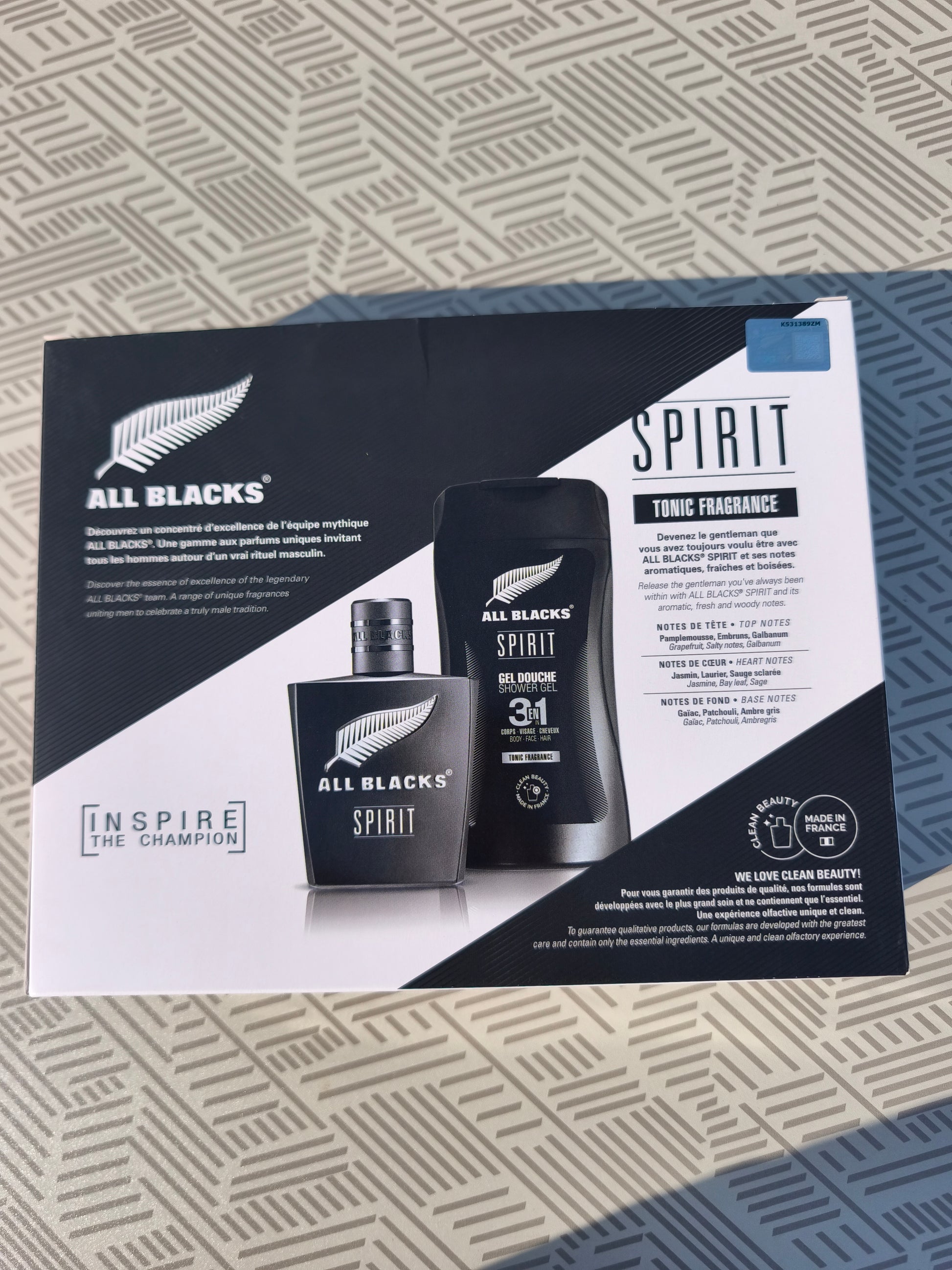 Coffret ALL BLACKS SPIRIT 2 en 1