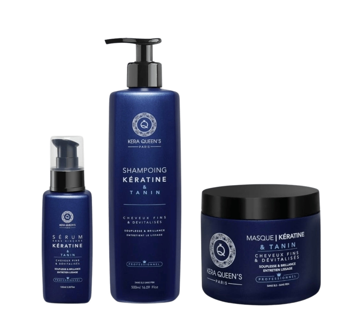 GAMME KÉRATINE & TANIN : SOINS POUR CHEVEUX FINS ET DÉVITALISÉS – KERA QUEEN’S