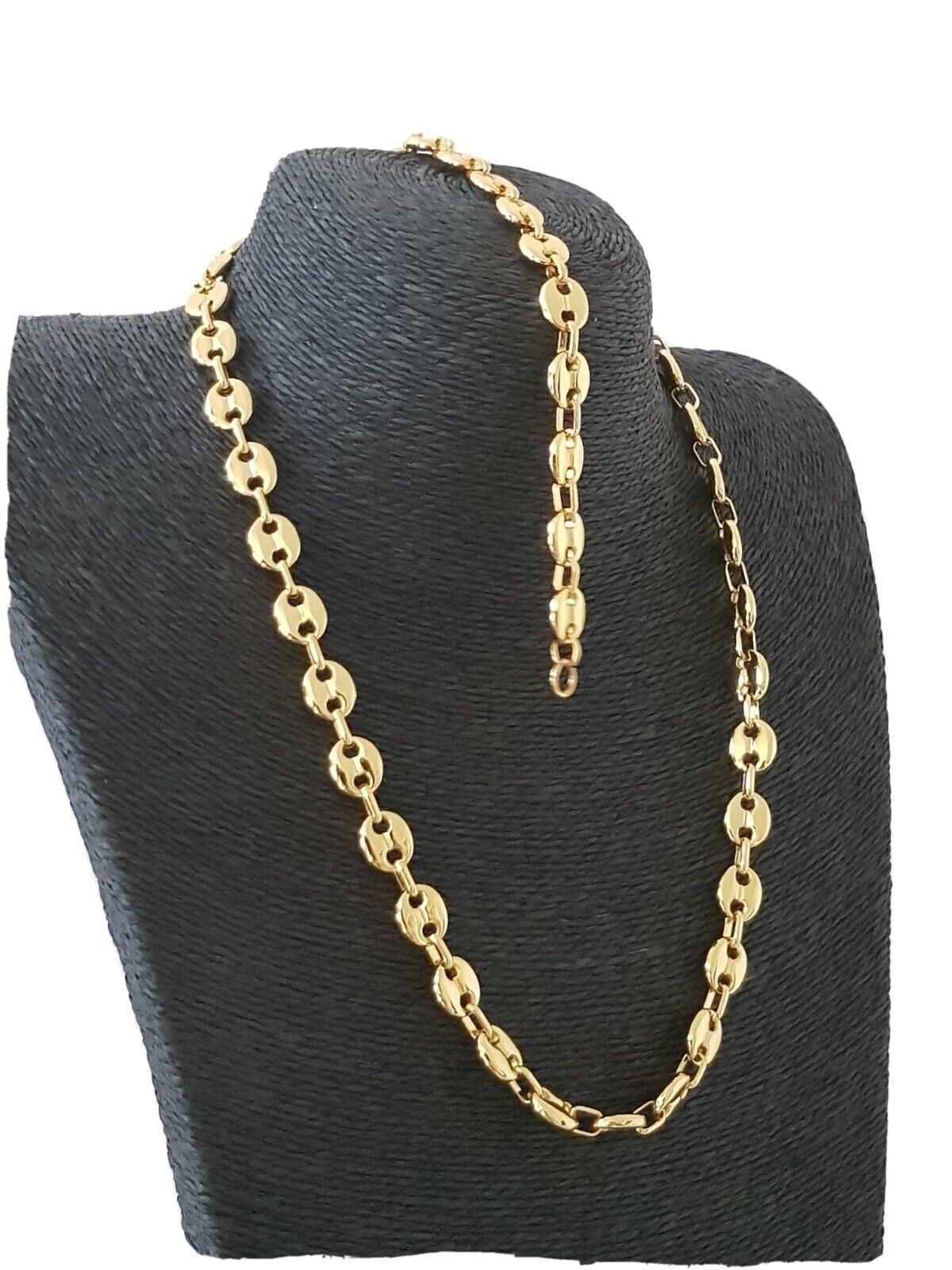 Parure Collier et Bracelet – Acier Inoxydable Doré